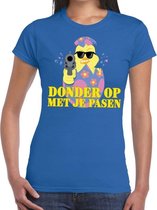 Fout paas t-shirt blauw donder op met je Pasen voor dames L