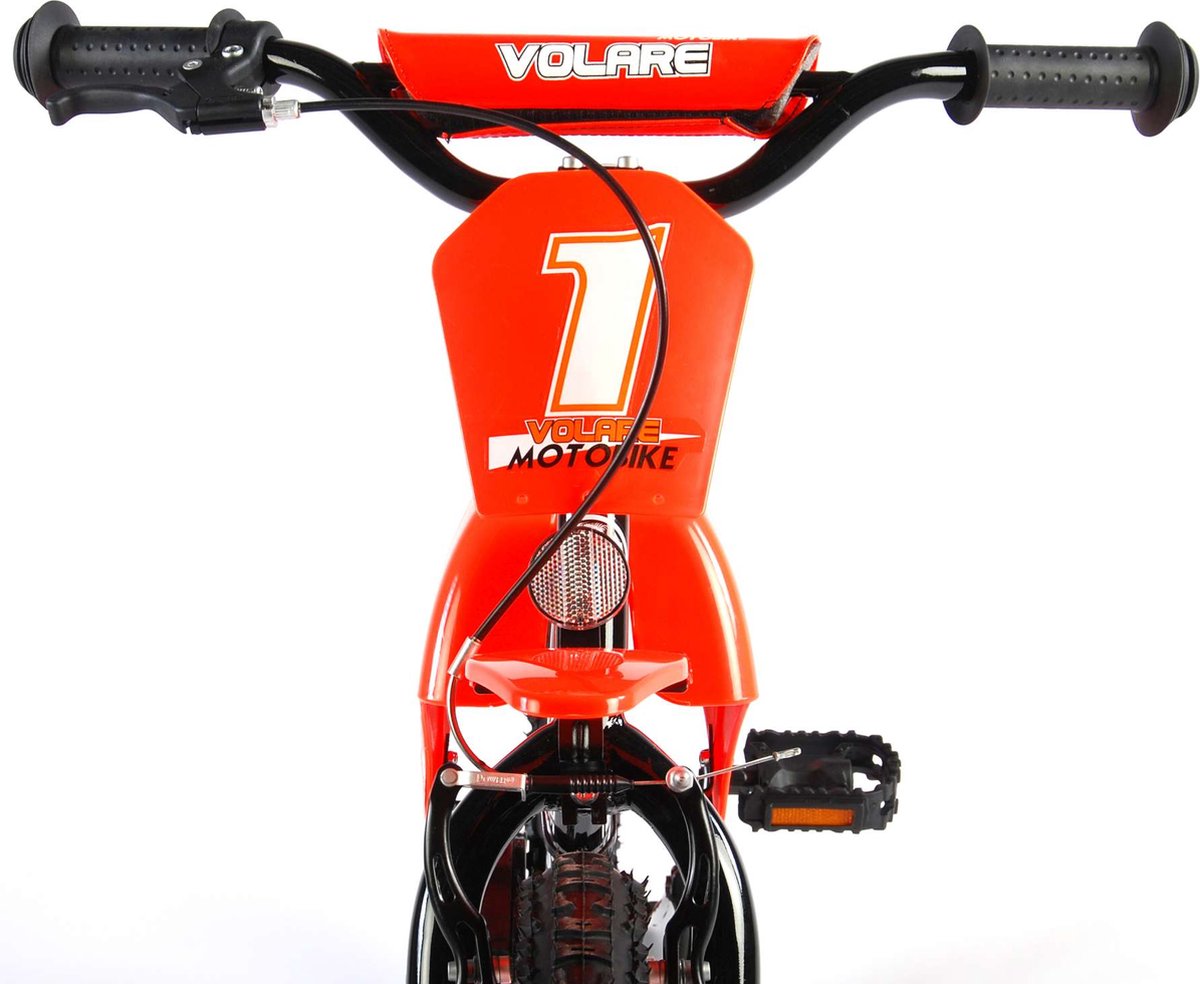 Vélo enfant Volare Motorbike - Garçons - 16 pouces - Oranje - 95% assemblé  | bol