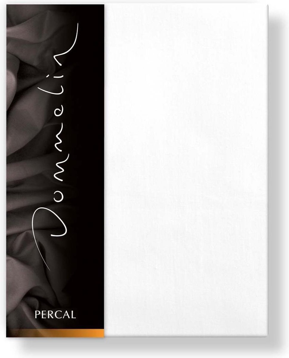 Dommelin Hoeslaken Percal 200TC Wit 90 x 210 cm