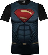 Batman v Superman - Superman Costume Full Printed Mannen T-shirt - Zwart - M