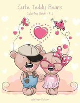 Cute Teddy Bears Coloring Book 1 & 2