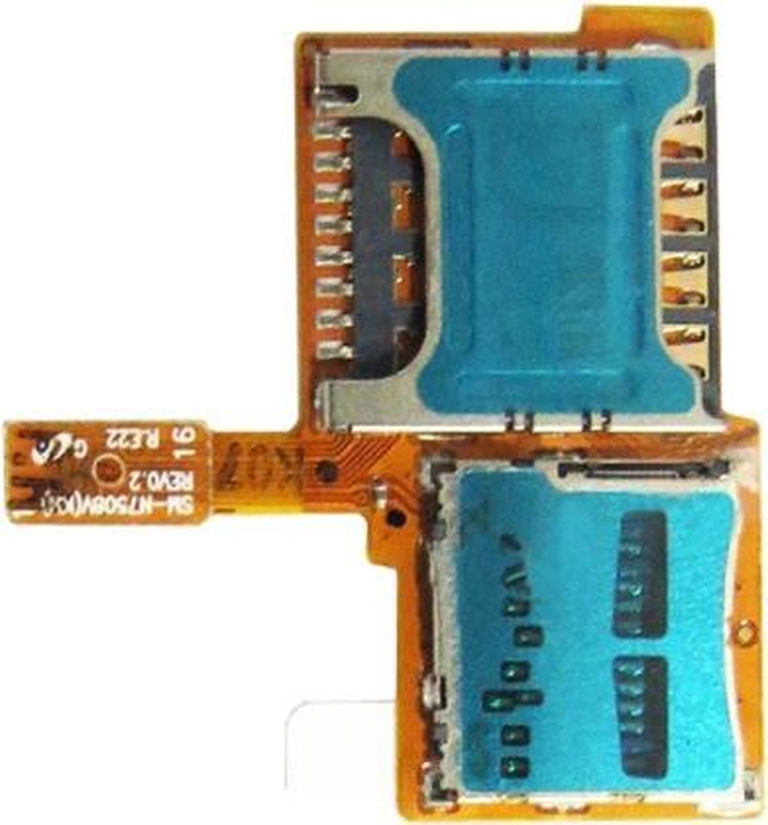 Simkaart en Geheugenkaart geschikt voor Samsung Galaxy Note 3 Neo connector flex reparatie onderdeel