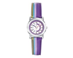 Certus Junior 5/647380 - Horloge - Leer  - Paars- 26 mm