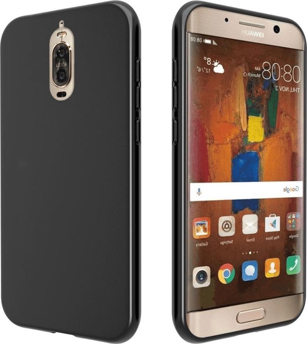 Zwart TPU hoesje voor Huawei Mate 9 Pro