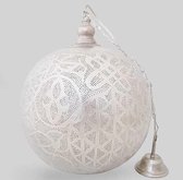 Nour Lifestyle Arabische hanglamp Isra gesloten bol met Oosters patroon - maat L (Oosterse - Egyptische - Marokkaanse lampen)