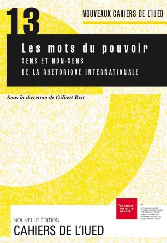 Cahiers de l’IUED - Les mots du pouvoir - cover