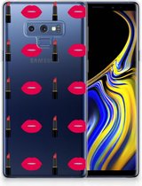 Geschikt voor Samsung Galaxy Note 9 TPU Hoesje Design Lipstick Kiss