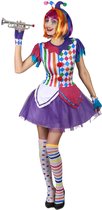 LUCIDA - Kleurrijke harlekijn pompon kostuum voor vrouwen - S