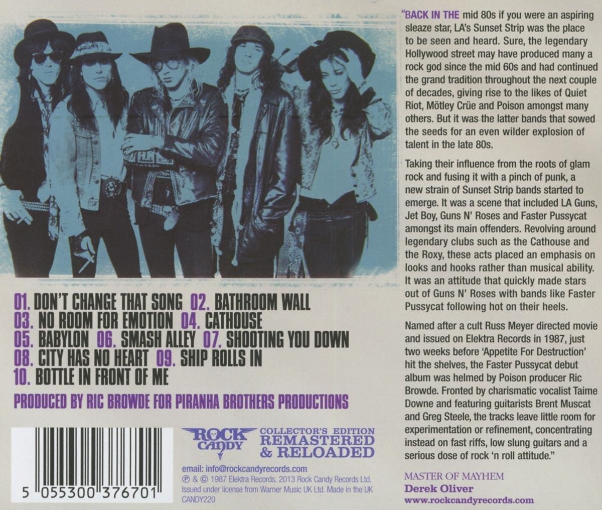 Faster Pussycat, Faster Pussycat CD (album) Muziek