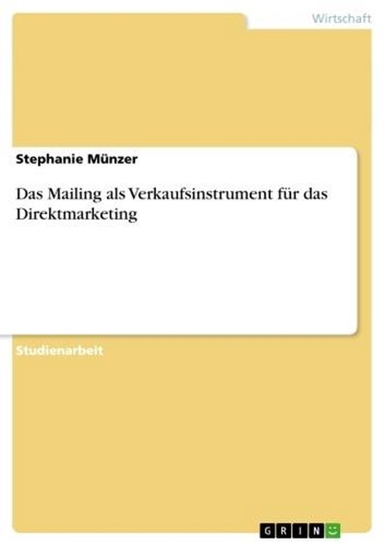 Foto: Das mailing als verkaufsinstrument f r das direktmarketing