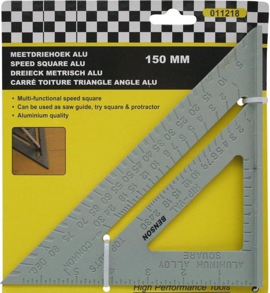 Triangle de mesure en aluminium - 15 cm - outil de mesure | bol