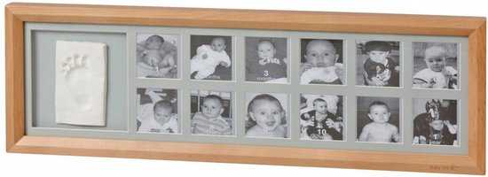 Baby Art My First Year Wooden Frame - Honey Hout Fotolijst voor meerdere  foto's | bol.com