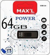 Max'L MAXL854404 USB flash drive 64 GB USB Type-A 3.0 Zwart