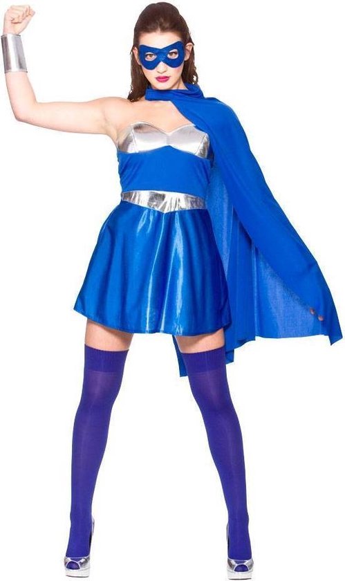 Generik Verkleedkleding Sexy Superhelden kostuum voor volwassenen Blauw  Zilver - XS | bol.com