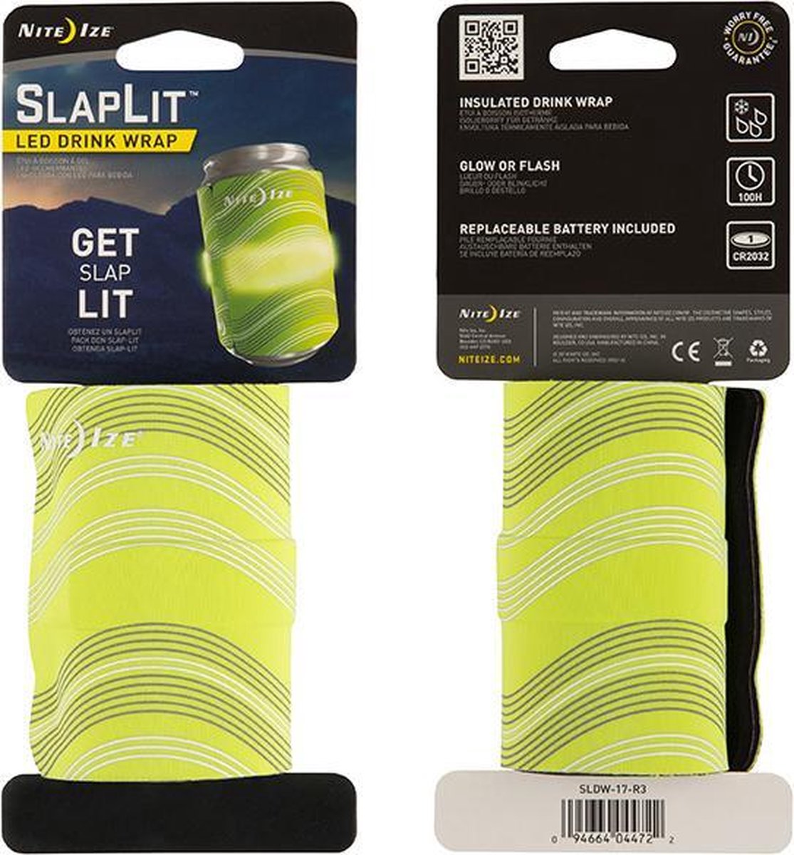 NITE IZE SlapLit Isolating LED Drink Wrap - Green