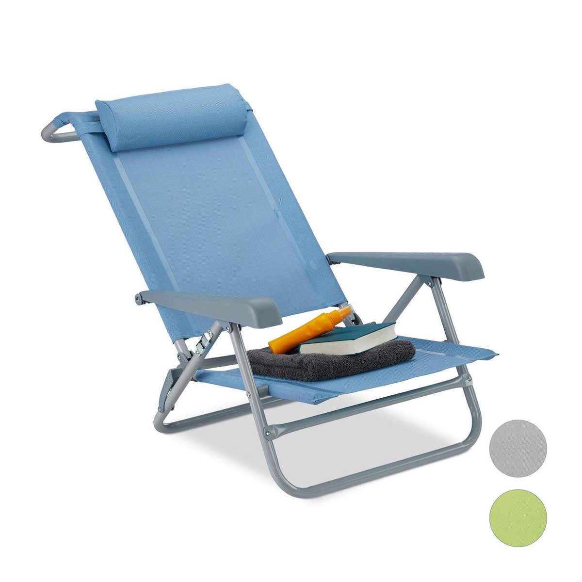 Relaxdays Ligstoel - opvouwbaar - inklapbare tuinstoel - strandstoel -  relaxstoel -... | bol.com