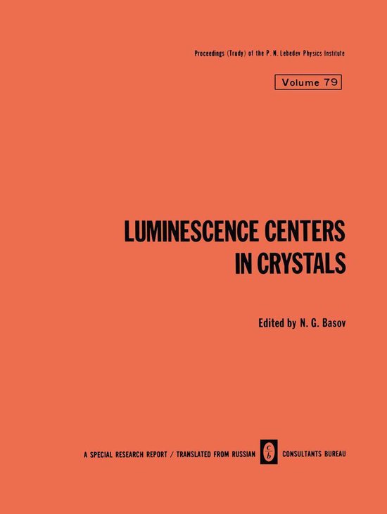 Physics and Astronomy (R0) - Luminescence Centers in Crystal ... - cover