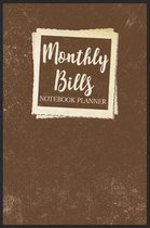 Monthly Bill Notebook Planner