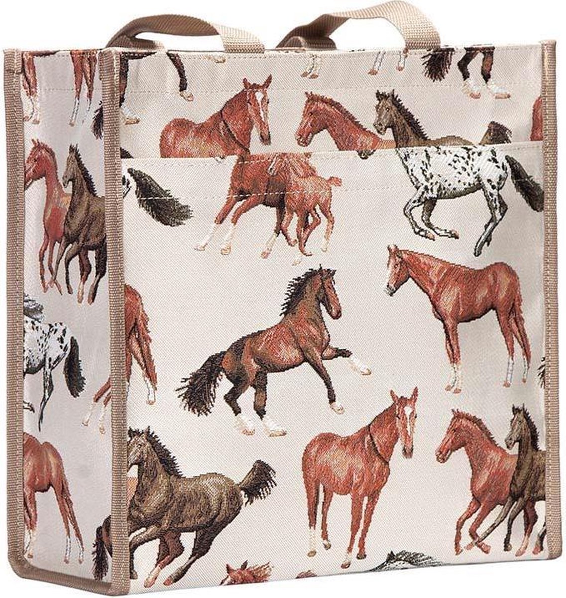 Cityshopper - Schoudertas - Paard - Paarden - Running Horse - Gobelinstof - Signare