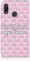 Huawei P Smart Plus Uniek Standcase Hoesje Flowers Pink DTMP