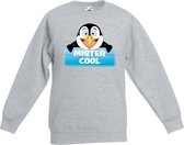 Mister Cool de pinguin sweater grijs voor kinderen - unisex - pinguins trui 5-6 jaar (110/116)