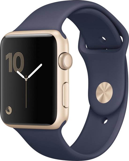 Apple Watch Series 2 Smartwatch 42mm - Goud Aluminium / Blauw sportband |  bol.com