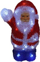 Kerstman met 30 witte LED lampjes op batterijen - 30 cm hoog
