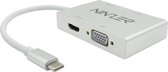 Ninzer 4-in-1 USB-C Hub - Type C naar VGA, HDMI, DVI, USB 3.0 - Adapter / Converter