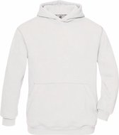 Witte katoenmix sweater met capuchon voor jongens 98/104