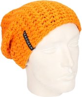 Basic beanie muts oranje voor heren