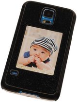 Samsung Galaxy S5 - Fotolijst Hardcase Hoesje Zwart - Back Cover Case Bumper Hoes
