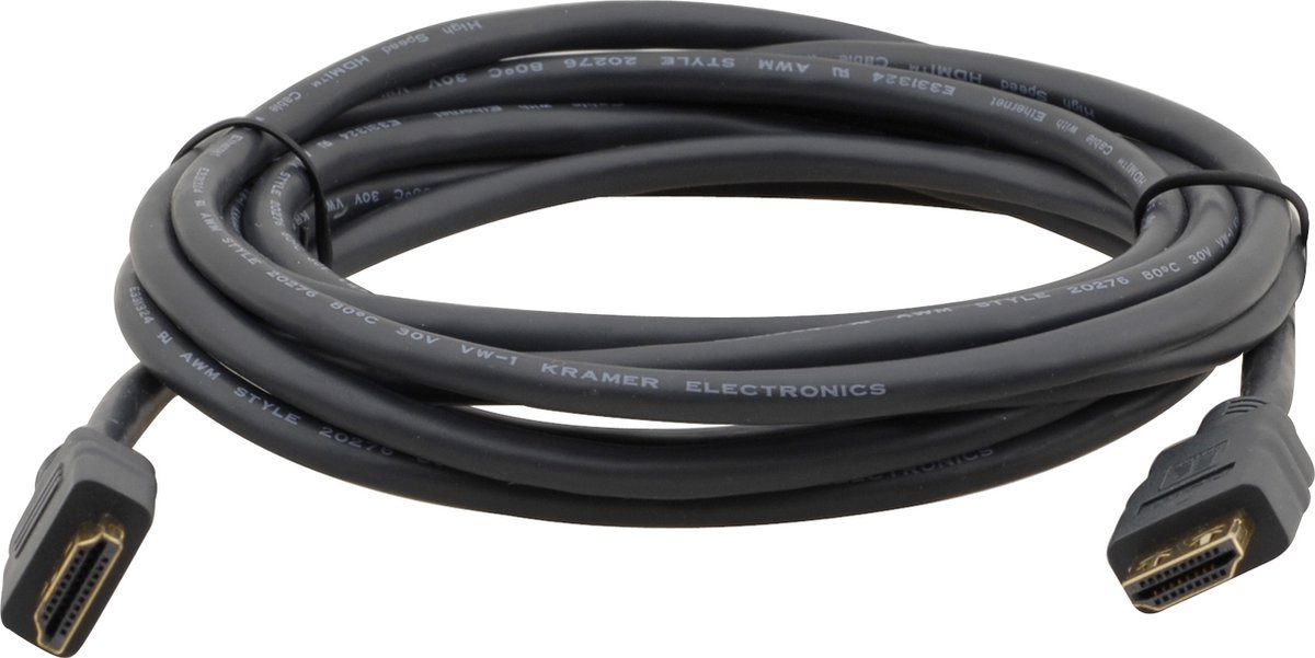 Kramer Electronics C−MHM/MHM HDMI kabel 1,8 m HDMI Type A (Standaard) Zwart