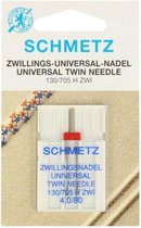 Schmetz Naaimachine tweeling naald universeel 130/705 H ZWI maat 4,0 dikte 80, 1 stuks