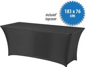 Jupe de table Cover Up Stretch - 183x76cm - Incl. Topcover - Anthracite
