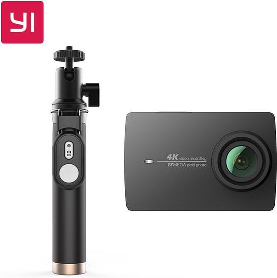 Caméra d'action Yi 4K noire avec bâton selfie | bol.com