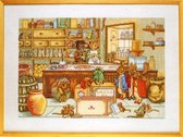 borduurpakket 70-3405 beatrix potter, peter rabbit's shop