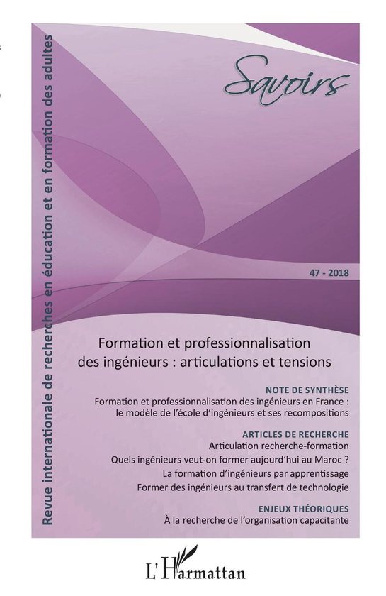 Formation et professionnalisation des ingénieurs : articula ... - cover