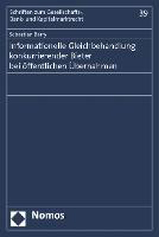Informationelle Gleichbehandlung konkurrierender Bieter bei  ... - cover