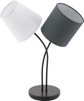 EGLO Almeida - Tafellamp - 2 Lichts - Zwart - Wit, Antraciet