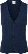 OLYMP Level 5 body fit gilet - wol met zijde - blauw mouwloos vest -  Maat: S