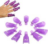 10 stuks Plastic nagellak verwijderaar tool - remover - nail art - manicure