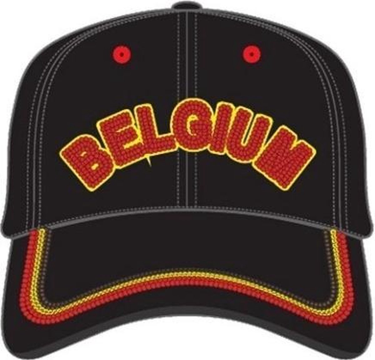 België Supporterscap Belgium Football Zwart One Size | bol.com
