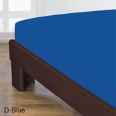 Homéé® Katoen Hoeslaken - 140x200 +30cm - gladde 100% Katoen - blauw