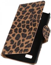 Luipaard Booktype Wallet Case Hoesjes voor LG Joy H220 Chita