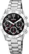 Festina F20345/3 Junior Chronograaf - Polshorloge - Staal - Zilverkleurig - Ø 36mm