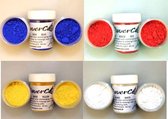 Set van 4 kleuren Pavercolor - Totaal 160gram - Geschikt voor 1 liter Textielverharder