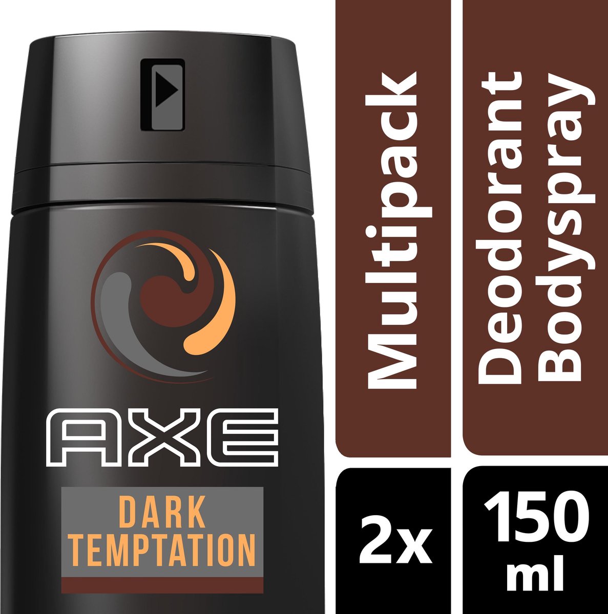 Goedkoopste AXE Dark Temptation Deodorant - 2 x 150 ml - Voordeelverpakking