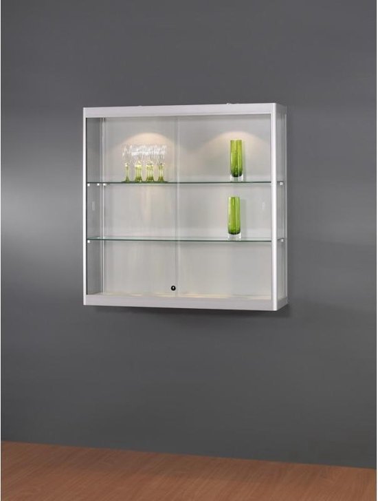 Luxe vitrinekast aluminium 100 cm wandkast | bol.com