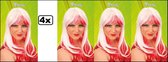 4x Pruik fanny