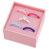 Eve Rose Plated Zirkonia - Met 5 Siliconen Ringen